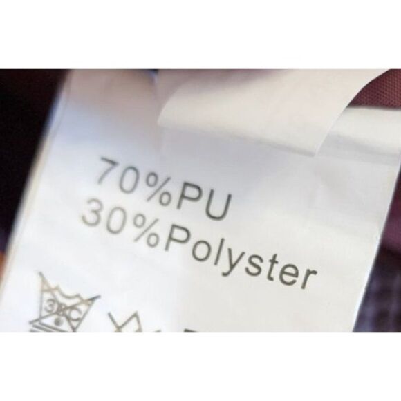 Shein Maroon Biker Style Crop Faux Leather Women's Jacket in Small - Picture 4 of 8